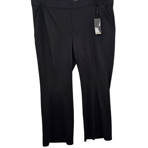 NYDJ Womens Plus Size 4X Pull On Flared Black Trouser‎ Pants NWT - Picture 3 of 13